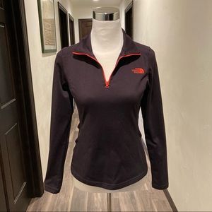 SALE The North Face 1/4 zip Plum Purple Woman XS light fleece